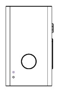 Illustration of the multiofunction button - a big circular button in the centre of the device