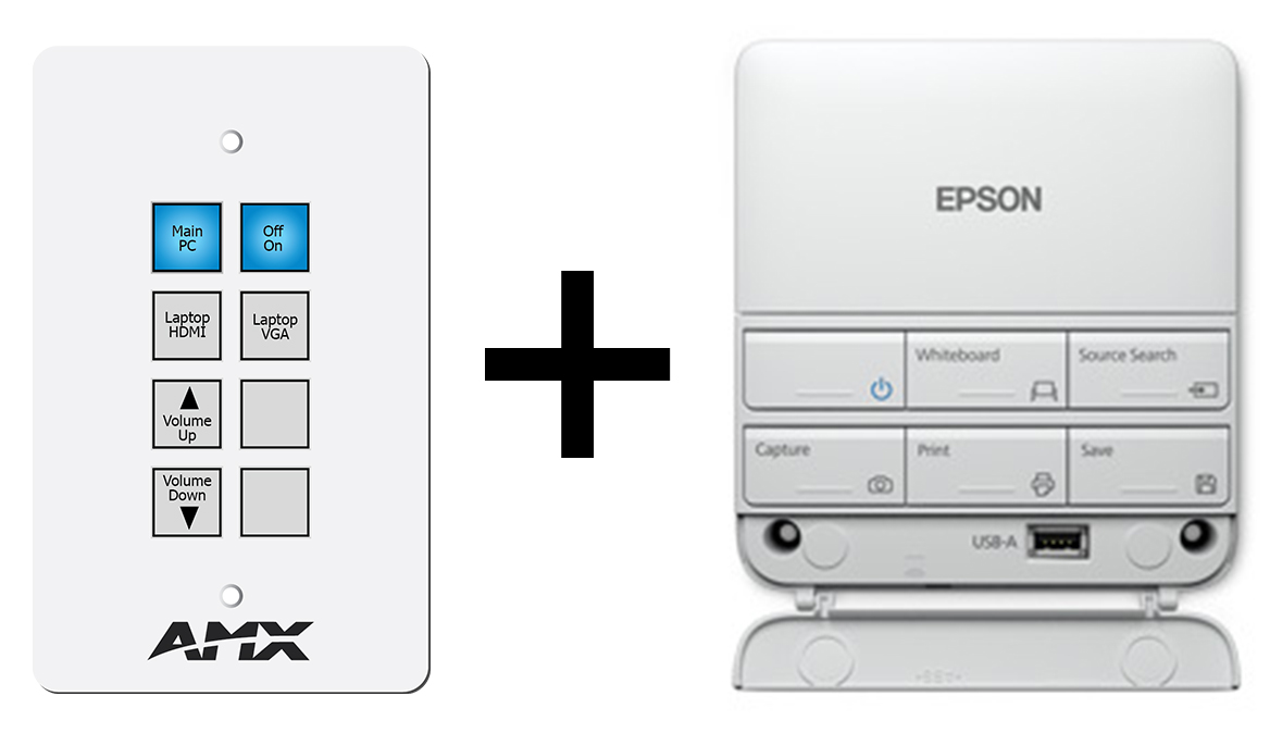 Image of AMX and Epson button panels